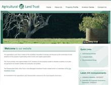 Tablet Screenshot of agriculturallandtrust.com.au